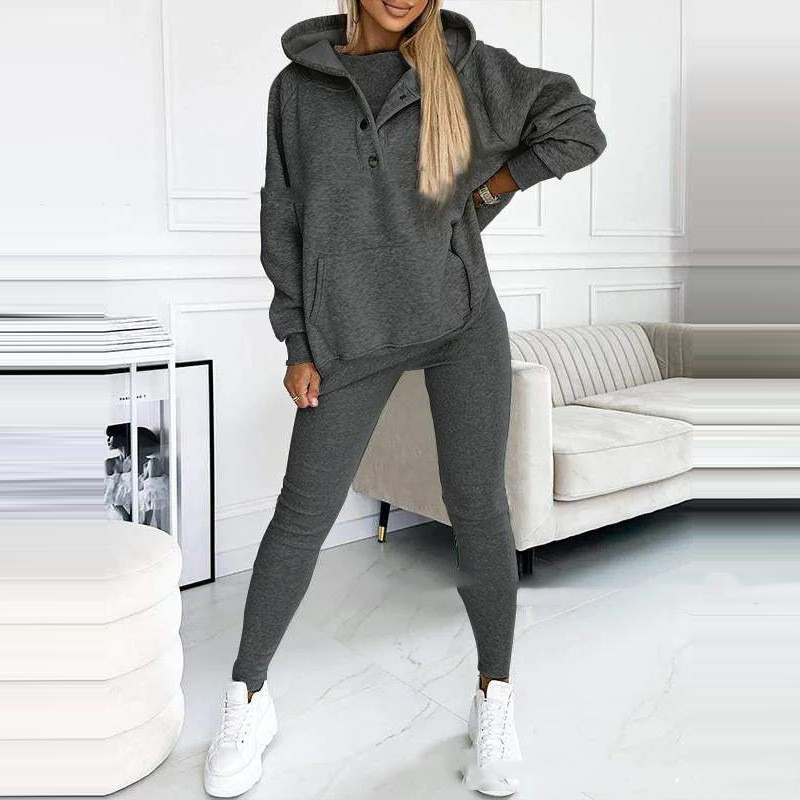 Thea - Stijlvol streetwear set [top,jas & broek]