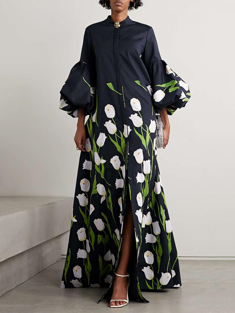 Hazel - Trenchcoat met bloemenpatroon