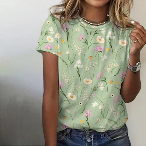 Zelda - T-shirt met bloemenpatroon