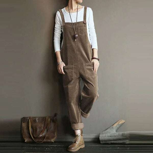 Eliza - Casual jumpsuit van ribfluwee