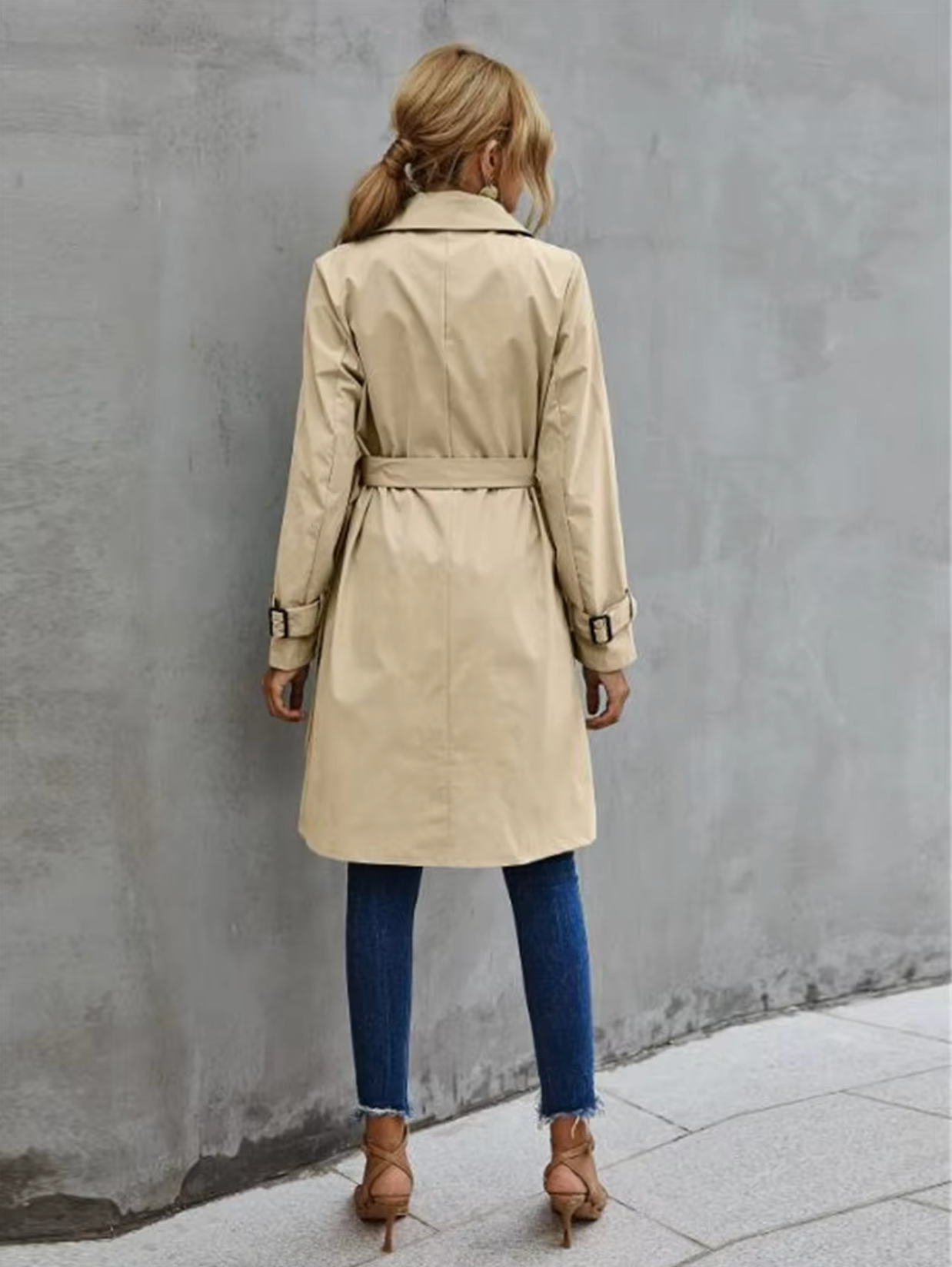 Mathilda – Casual trenchcoat met lange mouwen