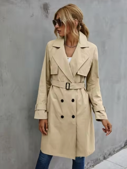 Mathilda – Casual trenchcoat met lange mouwen