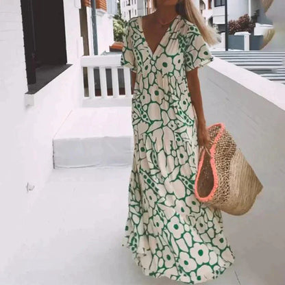 Althea - Groene maxi jurk