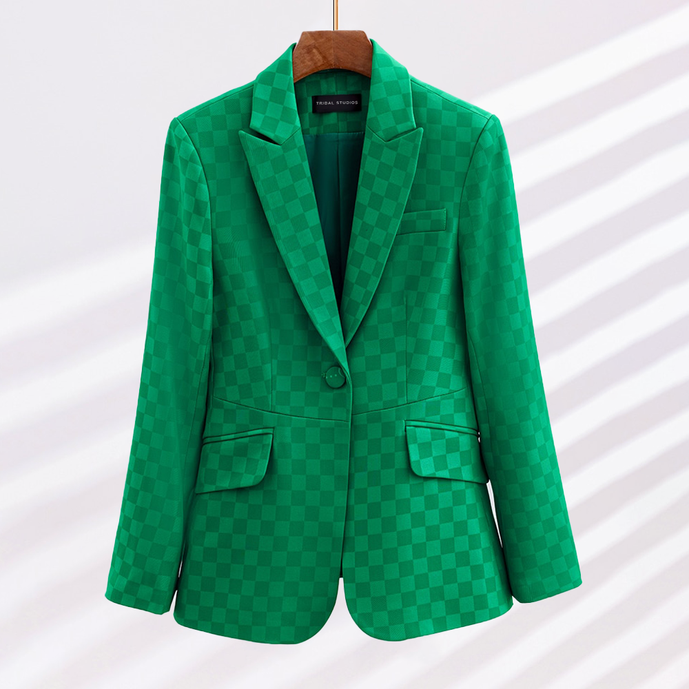 Cordella - Elegante geruite blazer