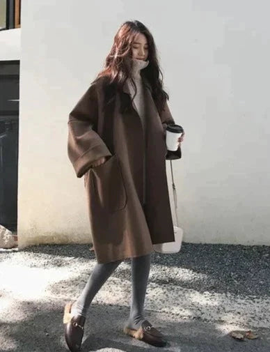 Gianna - Elegante oversized wollen trenchcoat