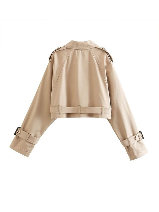 Ariana - Korte trenchcoat beige