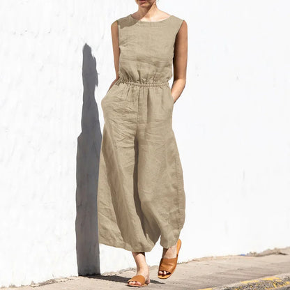 Georgia - Katoenlinnen jumpsuit