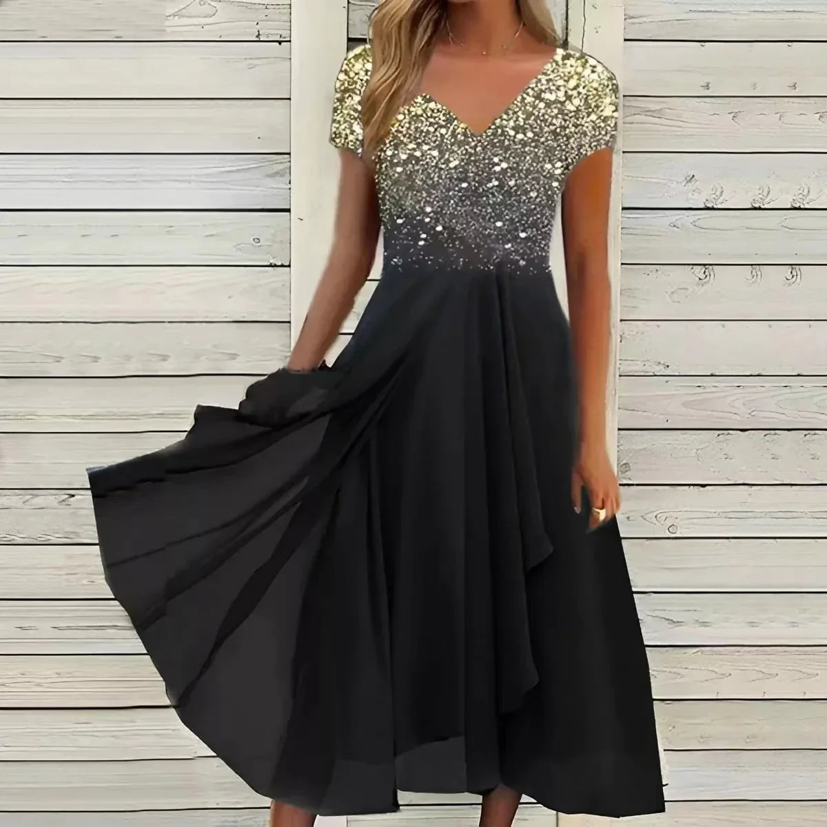 Rumi - Dames chiffon feestjurk