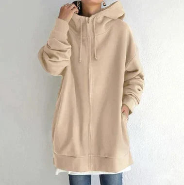 Allie - Winterhoodie met rits voor dames