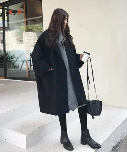 Gianna - Elegante oversized wollen trenchcoat