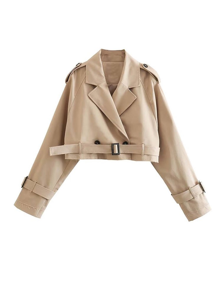 Ariana - Korte trenchcoat beige