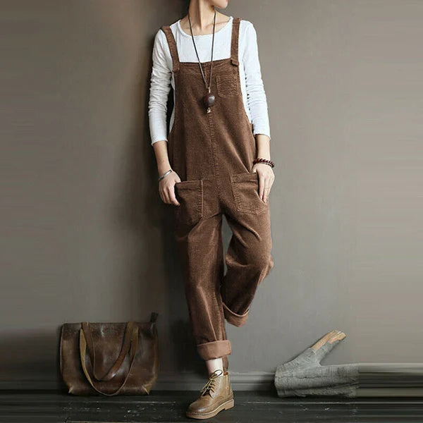 Eliza - Casual jumpsuit van ribfluwee