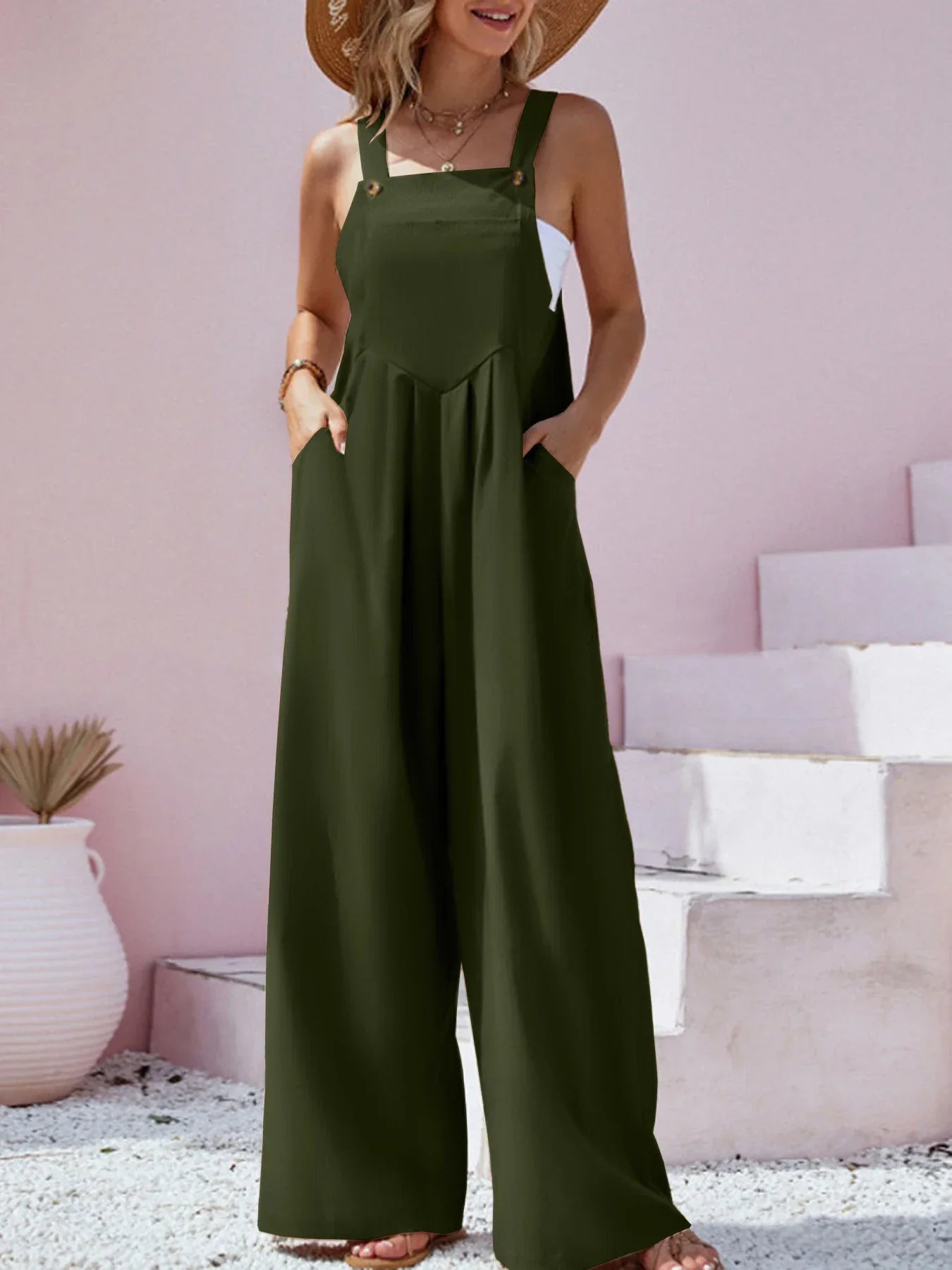 Frances - Jumpsuit met wijde pijpen